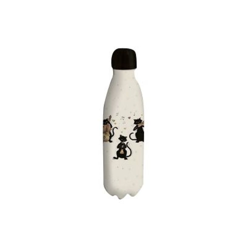 3700572750293-Kiub Bug Art - Bouteille isotherme 500 ml - chats musique-P_400007675_1-0