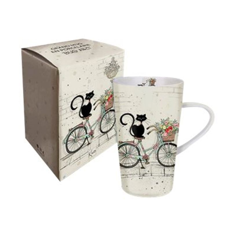 3700572750590-Kiub Bug Art - Mug XL avec boîte - 420 ml - chat vélo-P_400007697_1-0