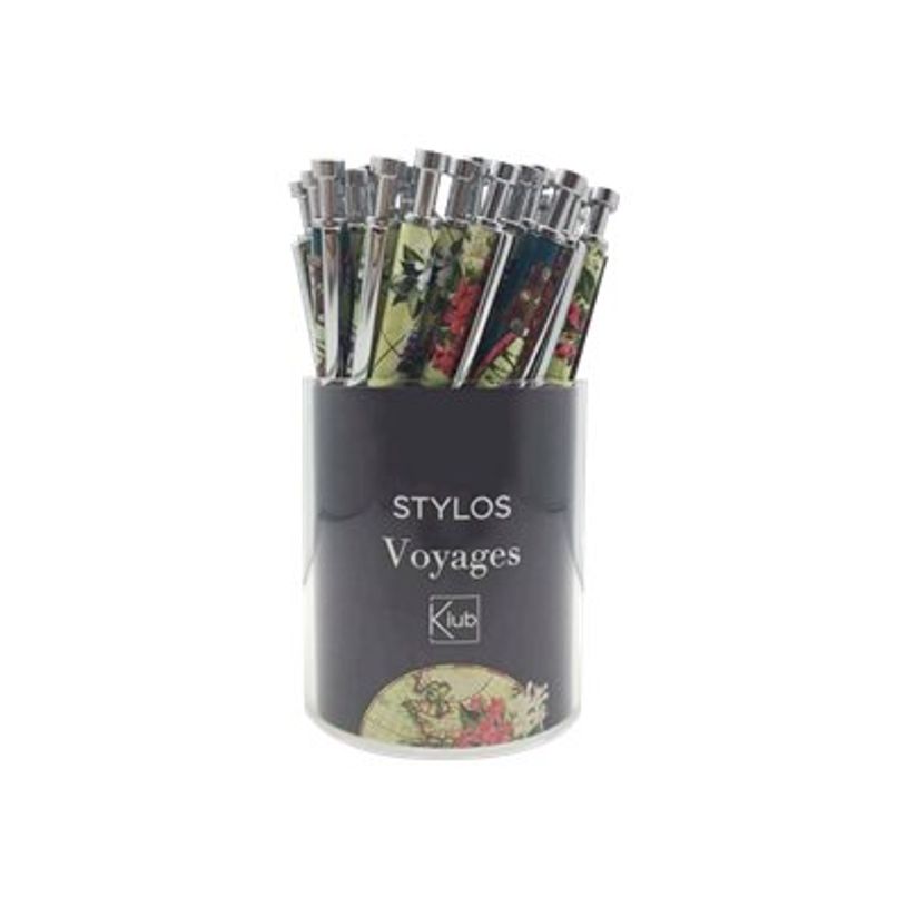 3700572752624-Kiub - Stylo à bille clip - voyages-P_400007810_1-0