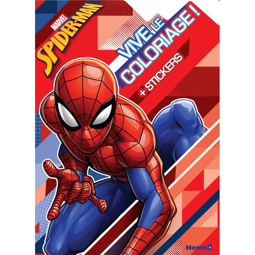 9782508046735-Marvel Spider-Man - Vive le coloriage ! + stickers (fond formes géométriques)-P_400007998_1-0