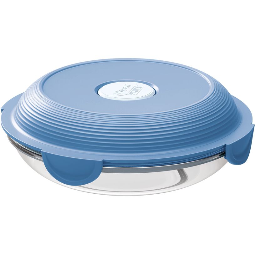 3154148706038-MAPED PICNIK - Assiette à déjeuner en verre ronde 700 ml CONCEPT ADULTES - coloris Bleu Orage--1