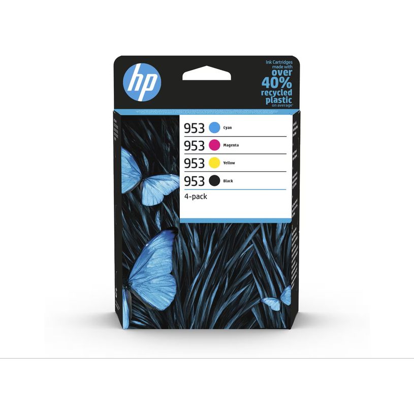 0195122352202-HP 953 Pack de 4 - noir et 3 couleurs - cartouche d'encre originale (6ZC69AE)--0