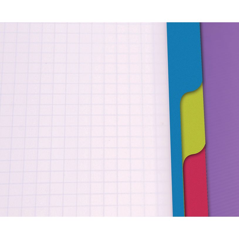 3329683297550-Clairefontaine Linicolor Evolutiv'Book - Cahier à spirale - A5 (16x21 cm) - 180 pages - petits carreaux (5--4