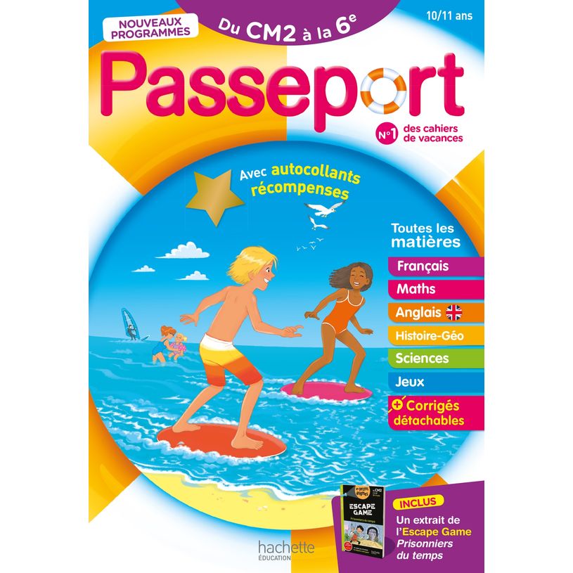 9782017222569-Passeport - Du CM2 à la 6ème 10/11 ans - Cahier de vacances--0