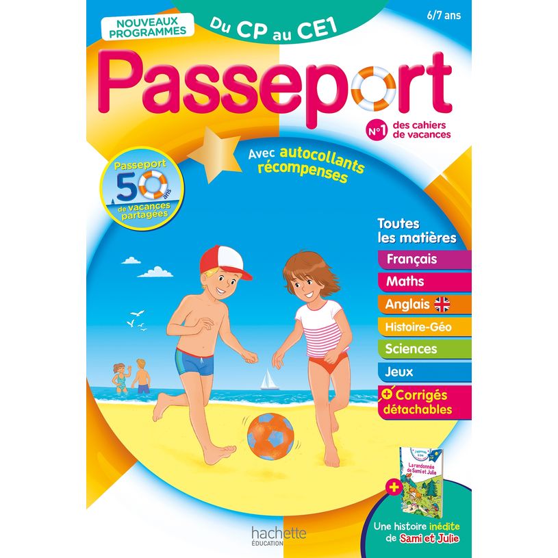 9782017326403-Passeport - Du CP au CE1 6/7 ans - Cahier de vacances--0