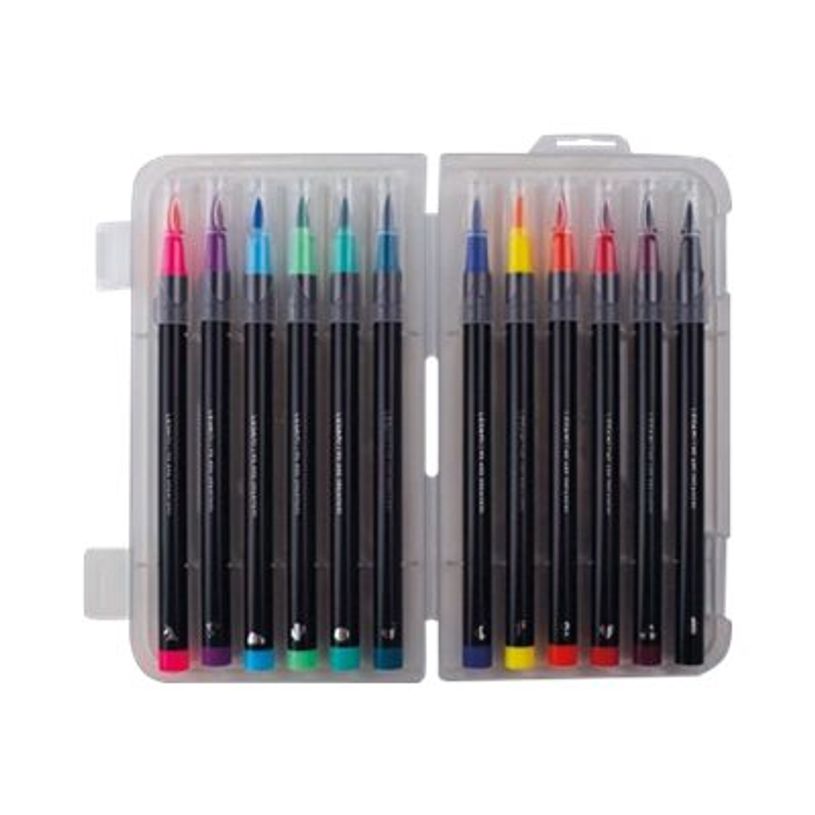 8054320561248-Legami - Pack de 12 feutres pinceaux à pointe souple - couleurs assorties-P_400008483_2-0