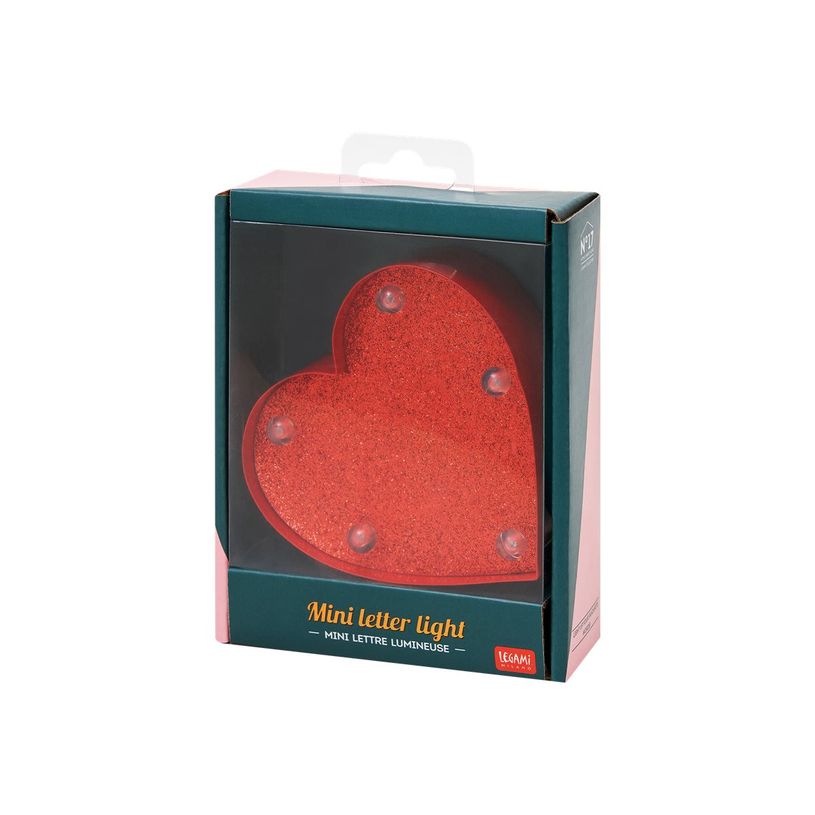 8059174839604-Legami - Mini lampe décorative - lumière blanche chaude - cœur rouge à paillettes-P_400008491_1-2