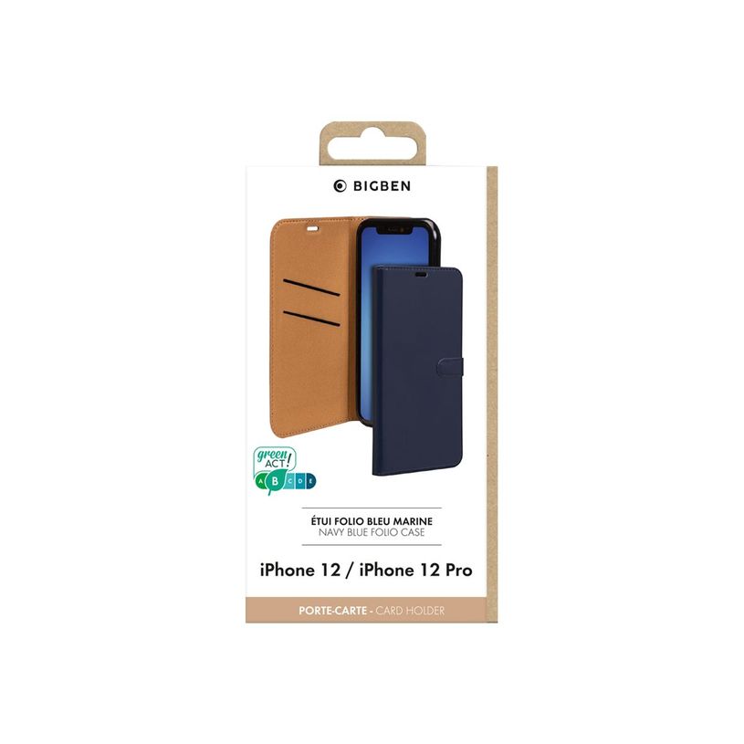 3571211454663-BigBen - Etui folio pour Iphone 12/12 Pro - bleu marine-P_400008524_3-2