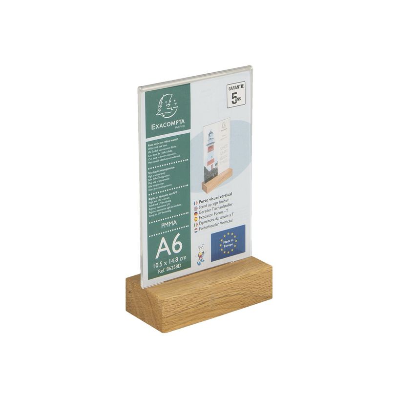 9002493109407-Exacompta - Porte-visuel avec socle en bois - A6 vertical - double face-P_400008540_2-1