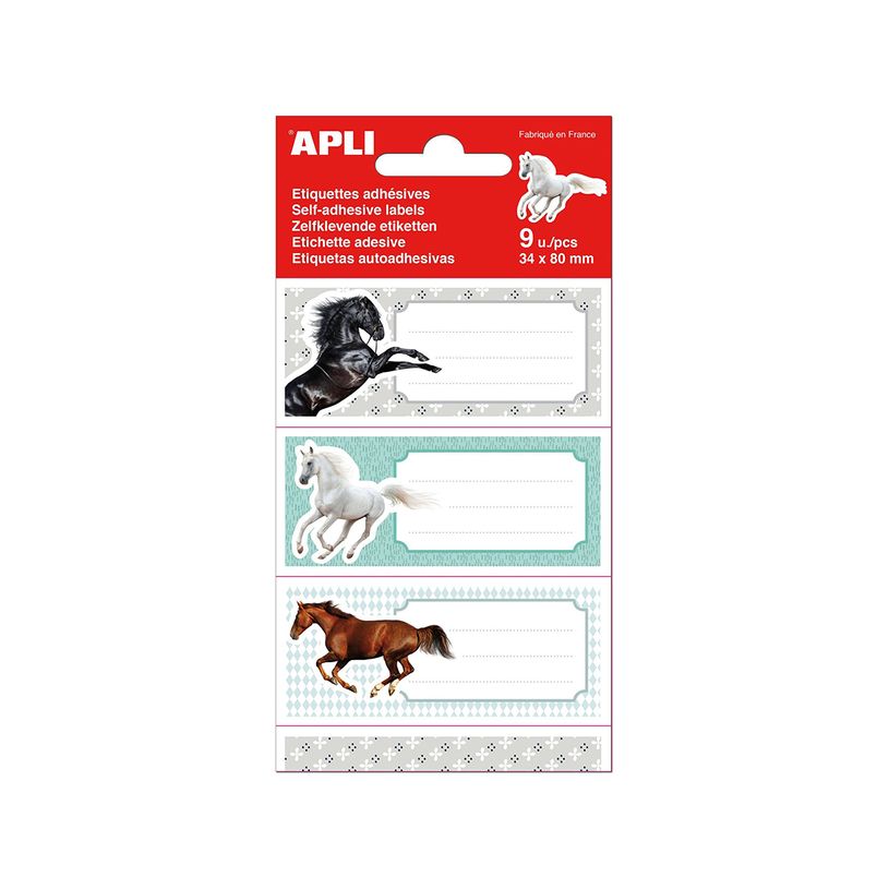 8410782184430-Apli Chevaux - 9 Étiquettes scolaires - 36 x 81 mm-P_400008562_4-1