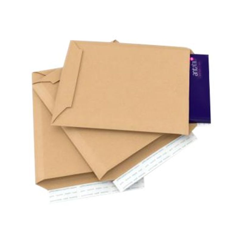 -25 Pochettes d'emballage cartonnées - 20 x 25 cm - kraft - Antalis-P_400008740_2-1