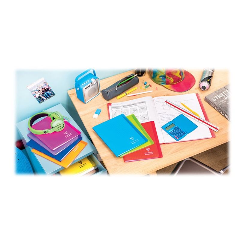 3037929844092-Clairefontaine Koverbook - Cahier polypro 24 x 32 cm - 48 pages - grands carreaux (Seyes) -P_400008792_3-2