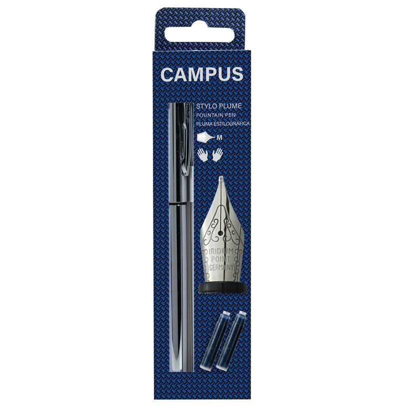 0404000088257-Ink - Stylo plume Campus + 2 cartouches - pointe moyenne-P_400008825_1-0