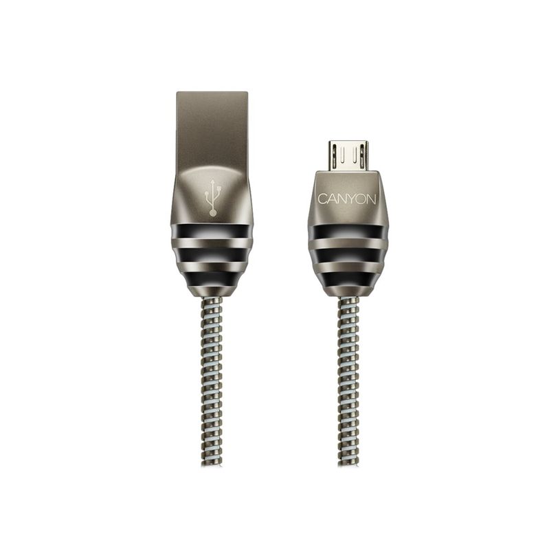 5291485004026-Canyon - câble USB type A vers Micro USB métallique - 1 m - gris-P_400008837_5-2