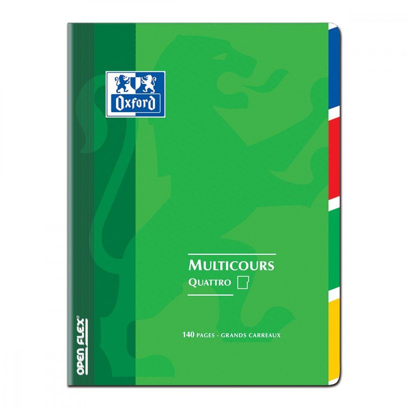 3020120056791-Oxford Openflex - Cahier 4 en 1 - 24 x 32 cm - 140 pages - grands carreaux (Seyes)-P_400008848_2-1
