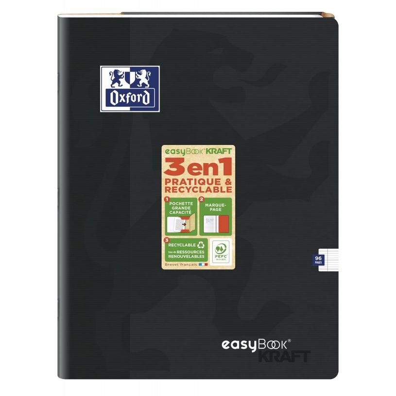 3020120165868-Oxford EasyBook Kraft - Cahier 24 x 32 cm - 96 pages - grands carreaux (Seyes) - disponibl-P_400008851_7-6