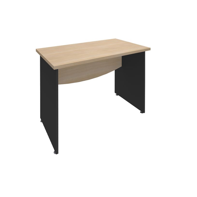 3253310174733-Bureau droit DUAL - L80 - Pieds Anthracite - plateau imitation Chêne clair-P_400008949_1-0