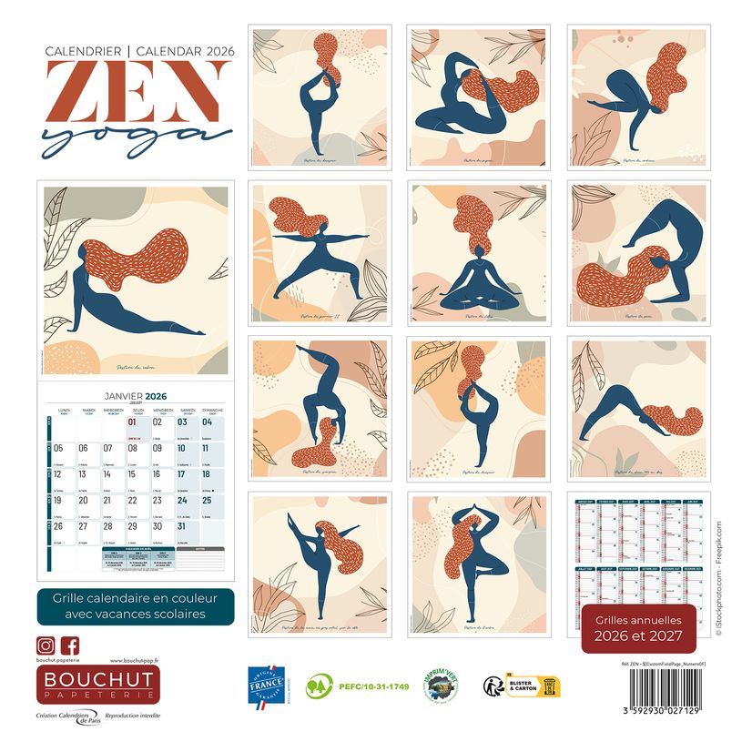 3592930027129-Calendrier illustré BOUCHUT 30 x 30 cm ZEN Pefc 70 %--2