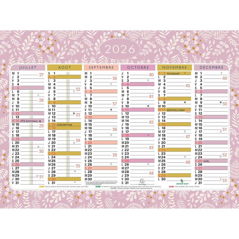 3660942061070-Calendrier Mini Labo - 6 mois par face - 22 x 29,5 cm - Exacompta--1