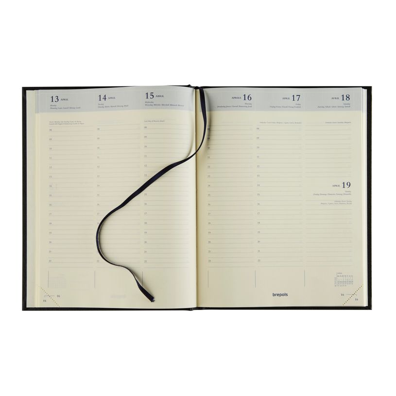 5412303375733-Agenda Flo&Fleur - 1 semaine sur 2 pages - 17 x 22 cm - différents modèles disponibles - Brepols--1