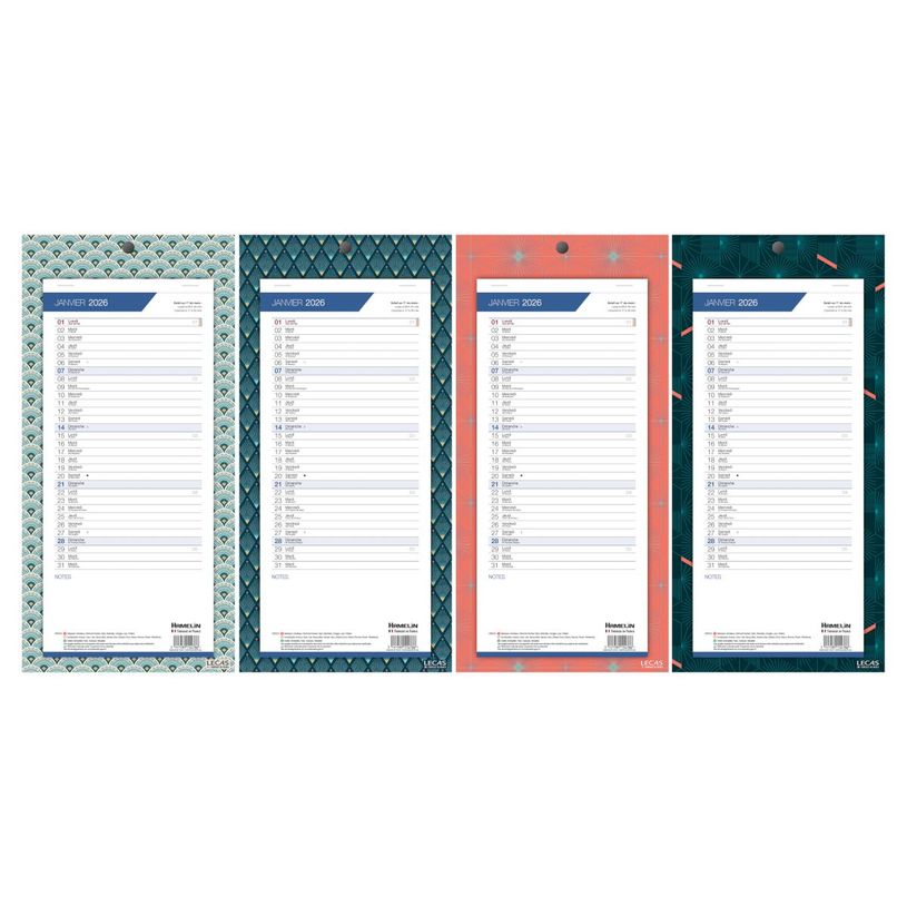 3147280087646-Lecas Graphics - Calendrier de bloc mensuel à feuillets - 16 x 33 cm - disponible dans différents mod--0