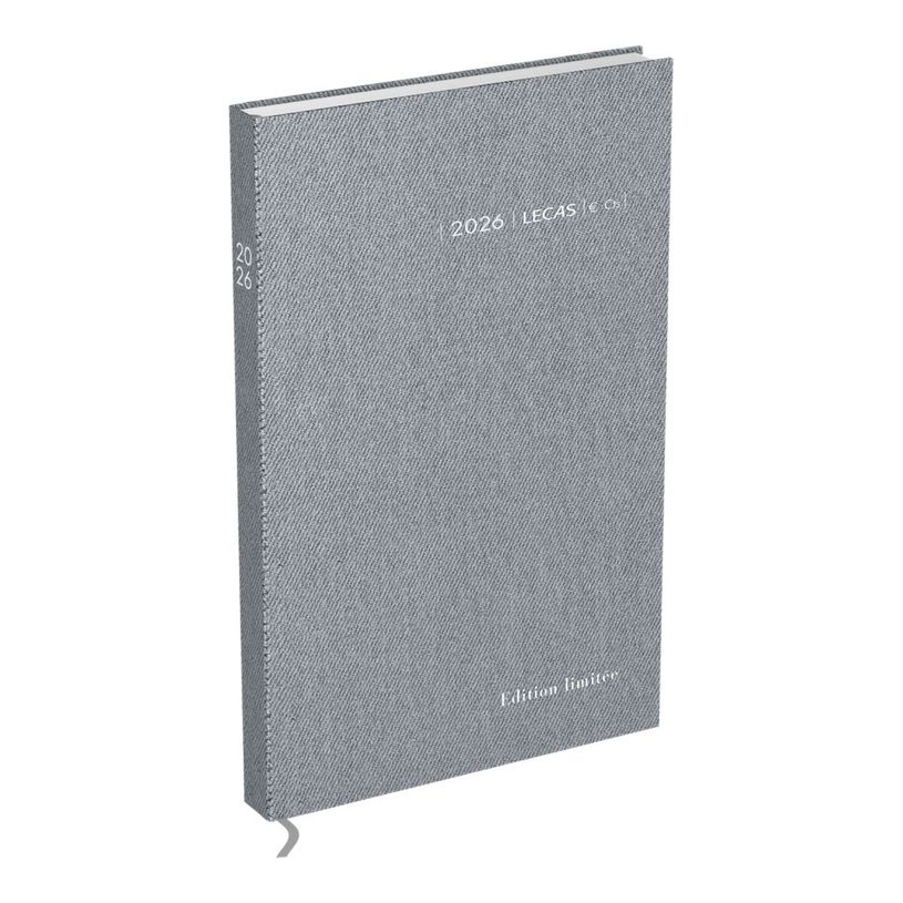 3147280147616-Lecas Carré Euro Centimes - Agenda 1 jour par page - 14 x 22 cm - édition limitée - gris--0