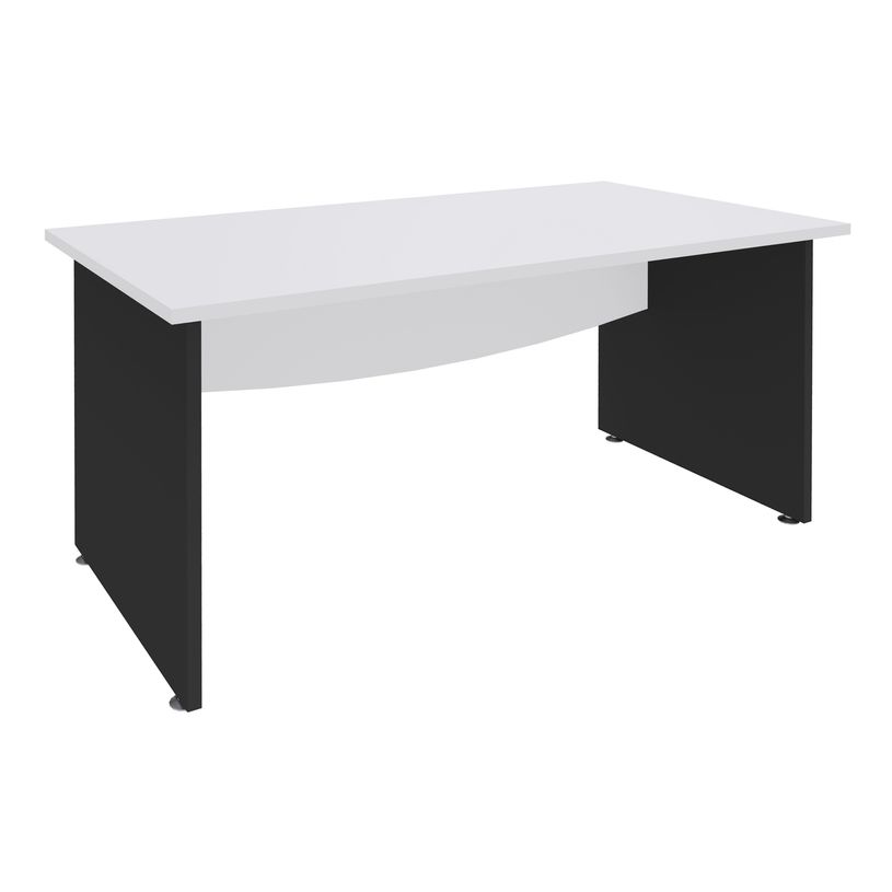 3253310105645-Bureau droit DUAL - L180 - Pieds Anthracite - plateau blanc-P_400009024_1-0