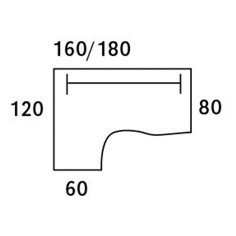 3253310106741-Bureau compact à gauche DUAL - L160 cm - Pieds Anthracite - plateau imitation Erable (Pieds de renfort ou caisson bout de bureau obligat-P_400009072_2-4