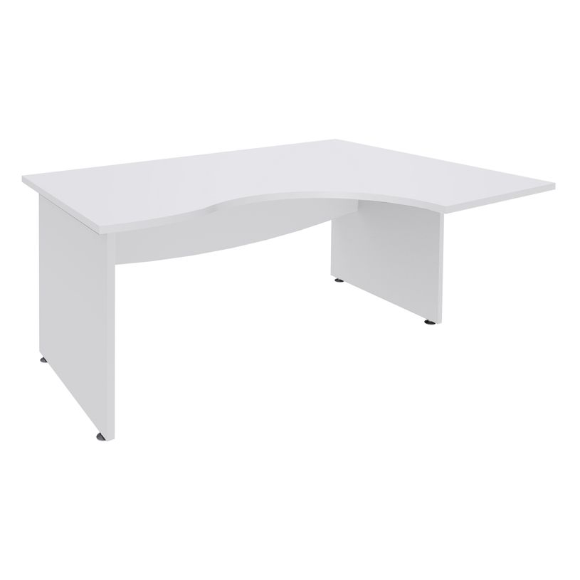 3253310175464-Bureau compact à droite DUAL - L180 cm - Pieds blanc - plateau blanc (Pieds de renfort ou caisson bout de bureau obligat-P_400009079_1-0