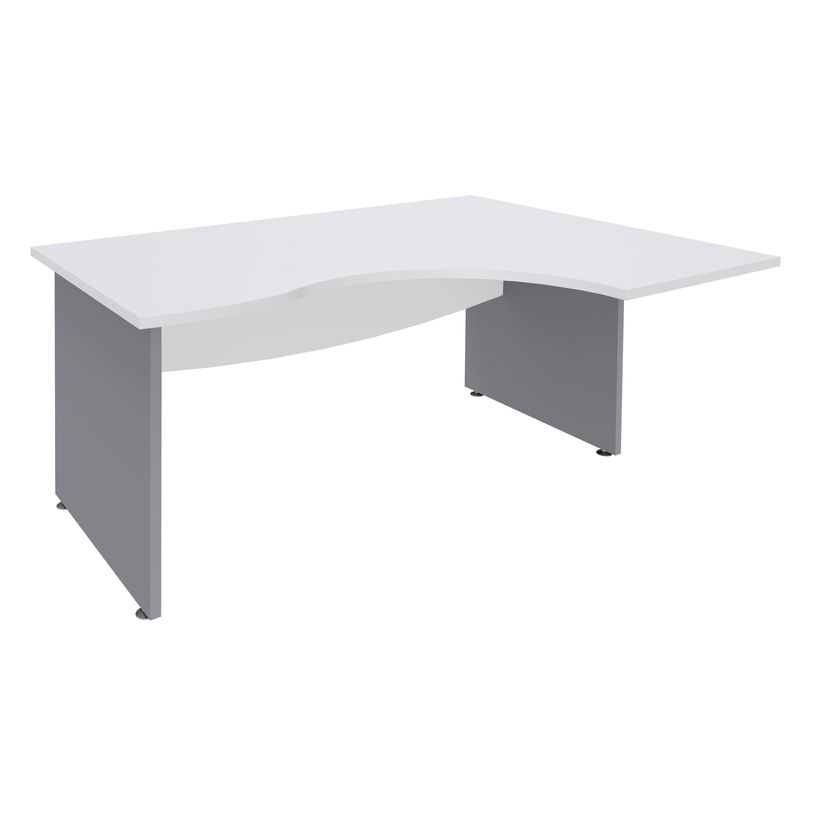 3253310106772-Bureau compact à droite DUAL - L180 cm - Pieds alu - plateau blanc (Pieds de renfort ou caisson bout de bureau obligat-P_400009080_1-0