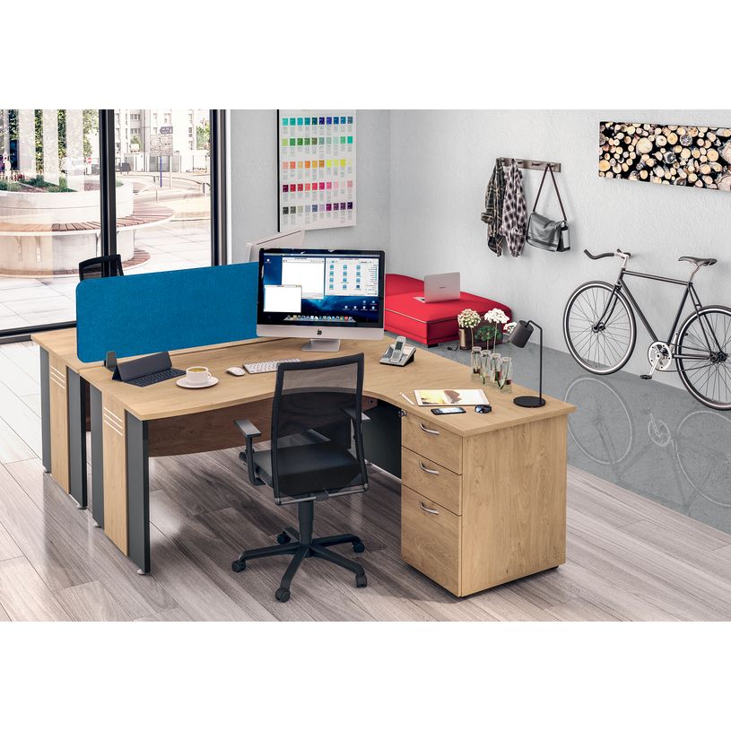 3253310106772-Bureau compact à droite DUAL - L180 cm - Pieds alu - plateau blanc (Pieds de renfort ou caisson bout de bureau obligat-P_400009080_3-1