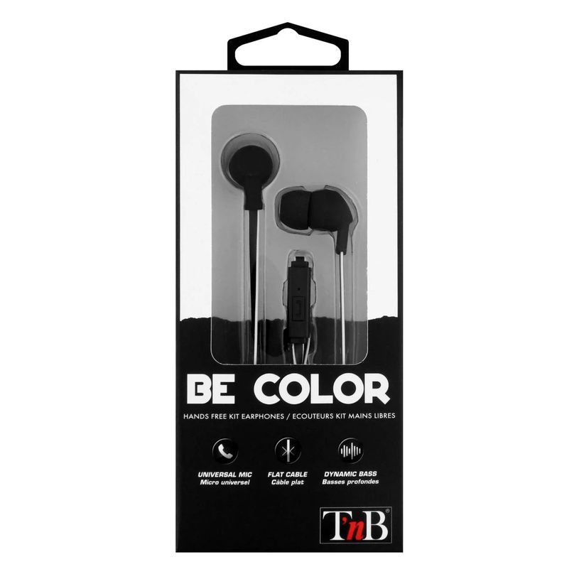 3303170079249-T'nB BE COLOR  Kit main libre - Ecouteurs filaire avec micro - intra-auriculaire - noir-P_400009148_4-2