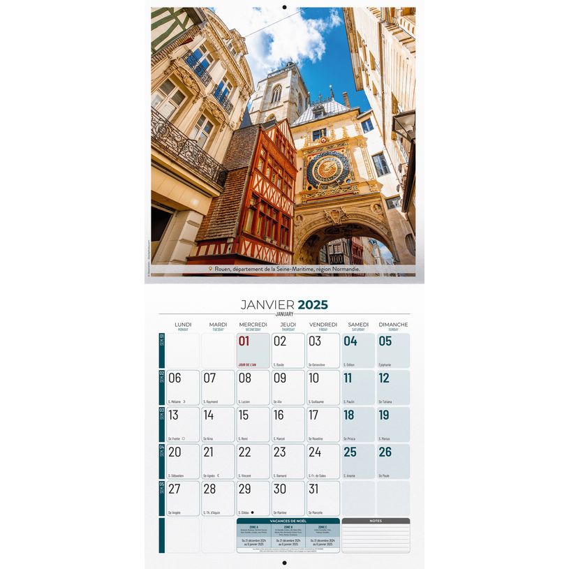 3592930022780-Calendrier illustré BOUCHUT 30 x 30 cm BELLES REGIONS DE FRANCE NORD 70 %-P_400009178_2-1
