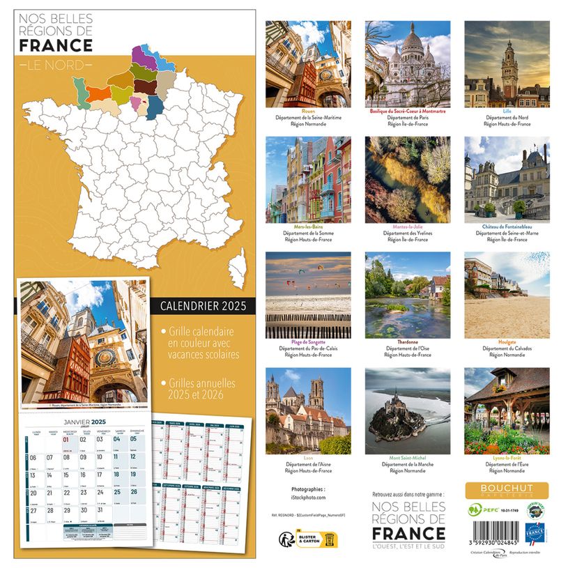 3592930022780-Calendrier illustré BOUCHUT 30 x 30 cm BELLES REGIONS DE FRANCE NORD 70 %-P_400009178_3-2