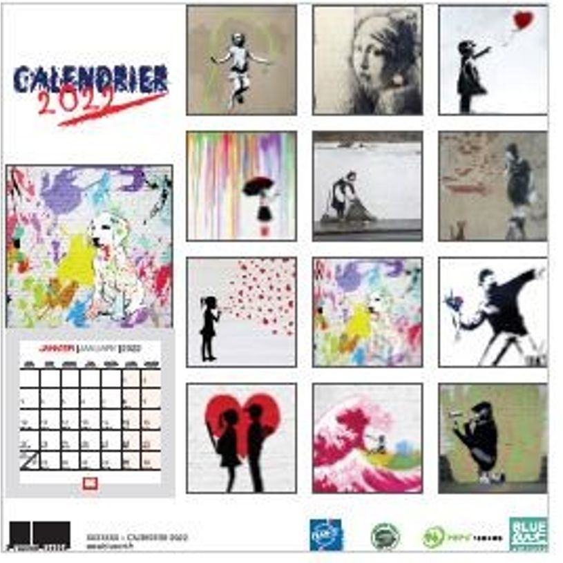 3700368755655-Blue Art Street Art - Calendrier illustré mensuel - 30 x 30 cm-P_400009181_2-1
