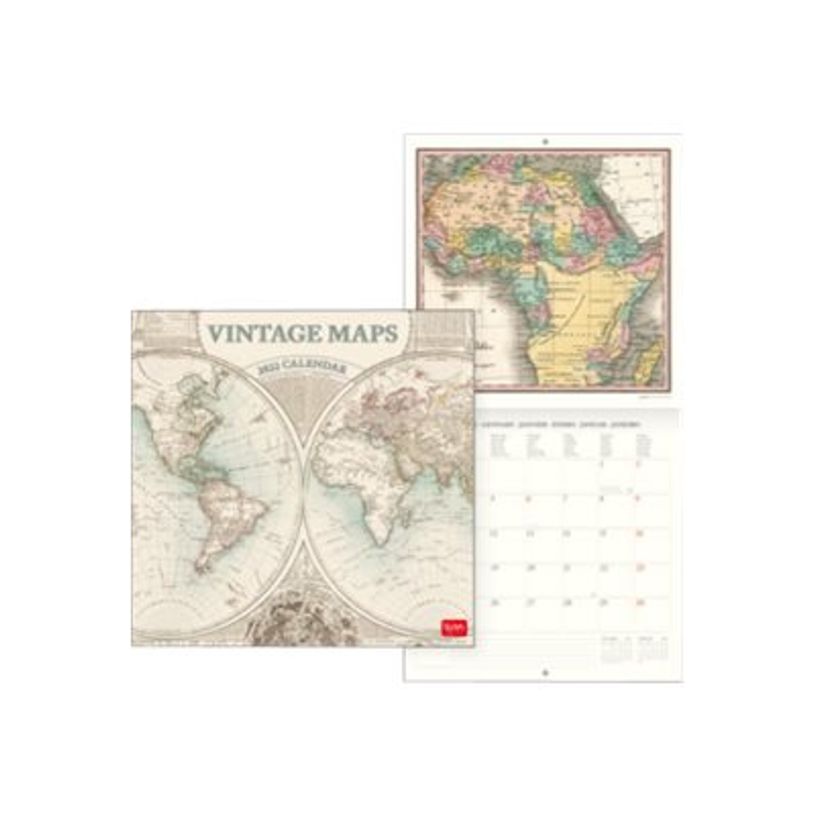 8054320562078-Legami Vintage Maps - Calendrier mural - 30 x 29 cm-P_400009294_1-0