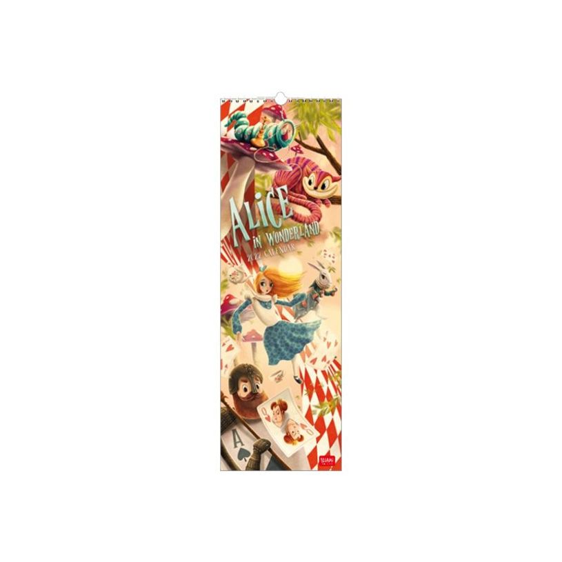 8054320562443-Legami Alice In Wonderland - Calendrier illustré mensuel - 16 x 49 cm-P_400009303_1-0