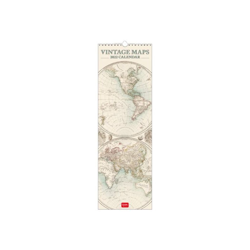 8054320562535-Legami Vintage Maps - Calendrier illustré mensuel - 16 x 49 cm-P_400009312_1-0