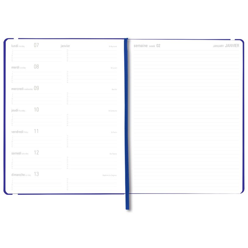 3664447109176-Agenda à élastique Cervin - 1 semaine sur 1 page + 1 page de notes - 19 x 24,5 cm - disponible dans di-P_400009333_5-4