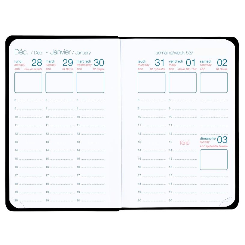 3664447107677-Agenda Giverny - 1 semaine sur 2 pages - 10 x 15 cm - disponible dans différents modèles-P_400009338_3-2