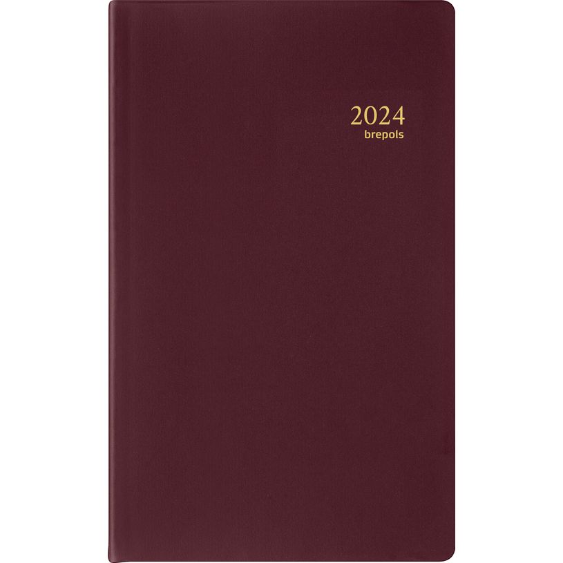 5412303375931-Agenda Interplan Seta - 1 semaine par page - 9 x 16 cm - bordeaux - Brepols-P_400009362_1-0