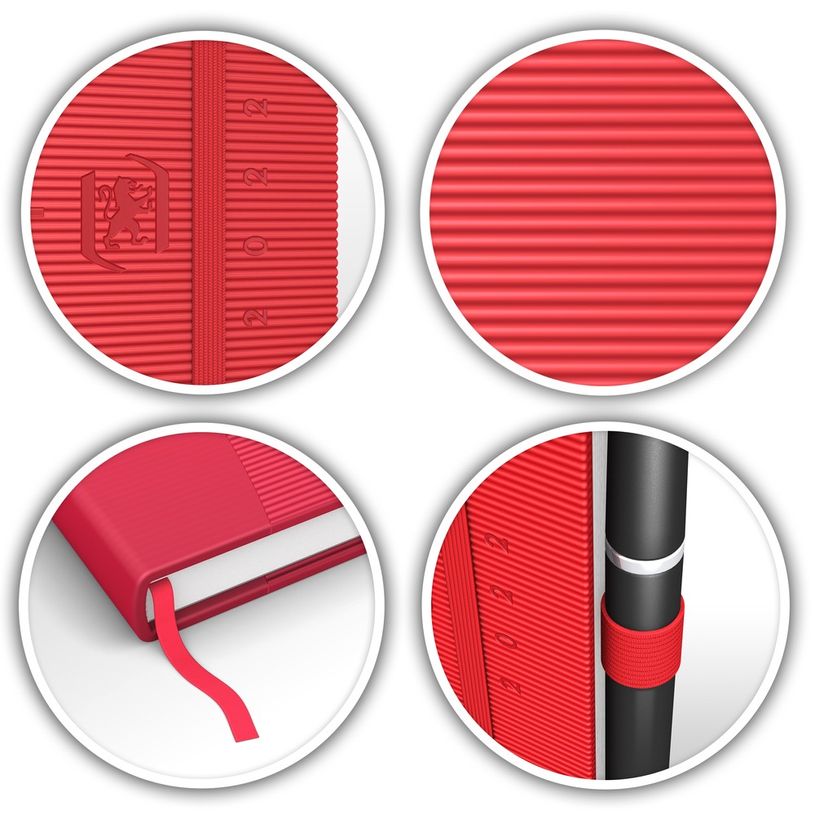 3020120126920-Agenda à élastique Signature - 1 jour par page - 15 x 21 cm - rouge - Oxford-P_400009491_4-3