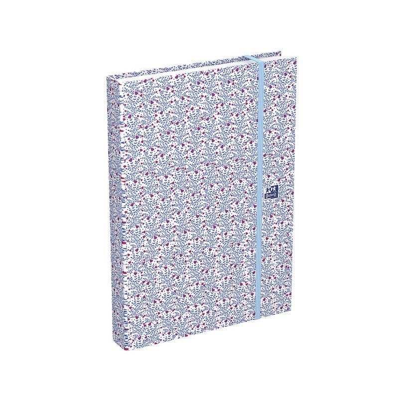 3147280123559-Agenda à élastique Oxford Flowers - 1 jour par page - 15 x 21 cm - bleu - Hamelin-P_400009496_1-0