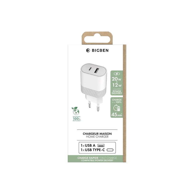 3571211449256-BigBen - chargeur secteur pour smartphone - USB-A + USB-C - blanc-P_400009622_1-2