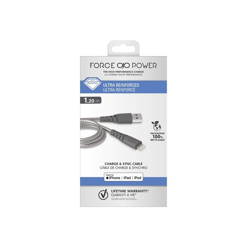 3571211433385-Force - câble de charge et de synchronisation USB C/Lightning - 1,2 m - gris-P_400009624_1-4