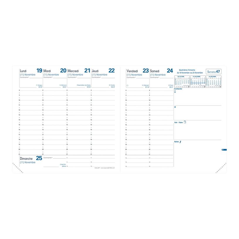 3371010461387-Agenda Nacre Exécutif - 1 semaine sur 2 pages - 16 x 16 cm - marron - Quo Vadis-P_400009652_1-1