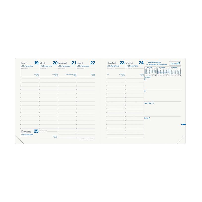 3371010461202-Agenda Pure Recyclé - 1 semaine sur 2 pages - 16 x 16 cm - feuille - Quo Vadis-P_400009659_4-2