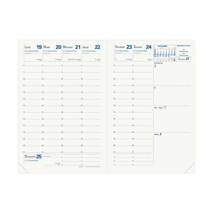 3371010461189-Agenda Pure Recyclé - 1 semaine sur 2 pages - 10 x 15 cm - feuille - Quo Vadis-P_400009660_3-1