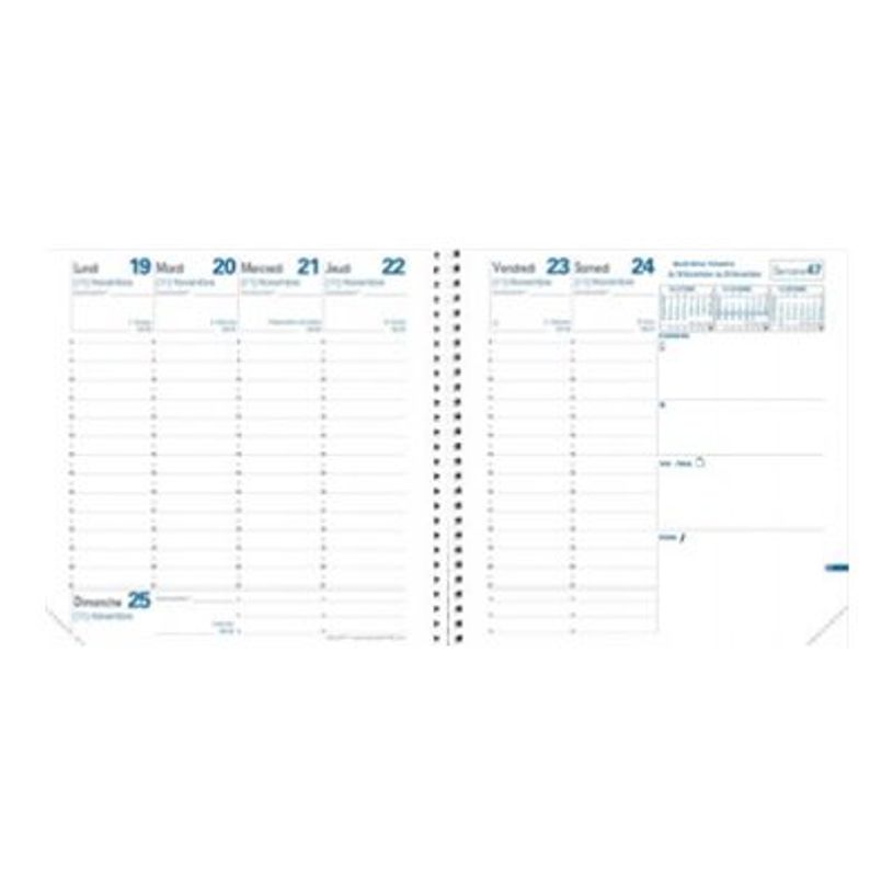 3371010468751-Agenda à spirale Ben - 1 semaine sur 2 pages - 16 x 16 cm - Quo Vadis-P_400009682_1-1