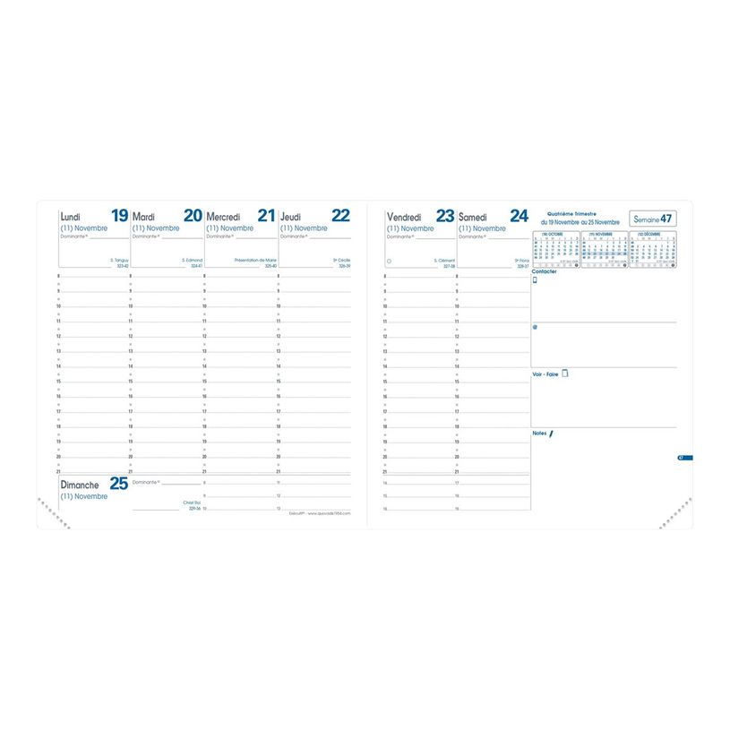 3371010459360-Agenda Bloom - 1 semaine sur 2 pages - 16 x 16 cm - rose - Quo Vadis-P_400009687_1-1
